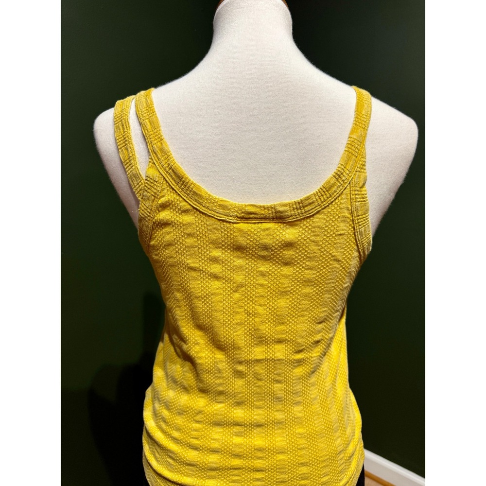 Universal Thread Yellow Textured Ribbed Tank Top Women's XS - Picture 5 of 8